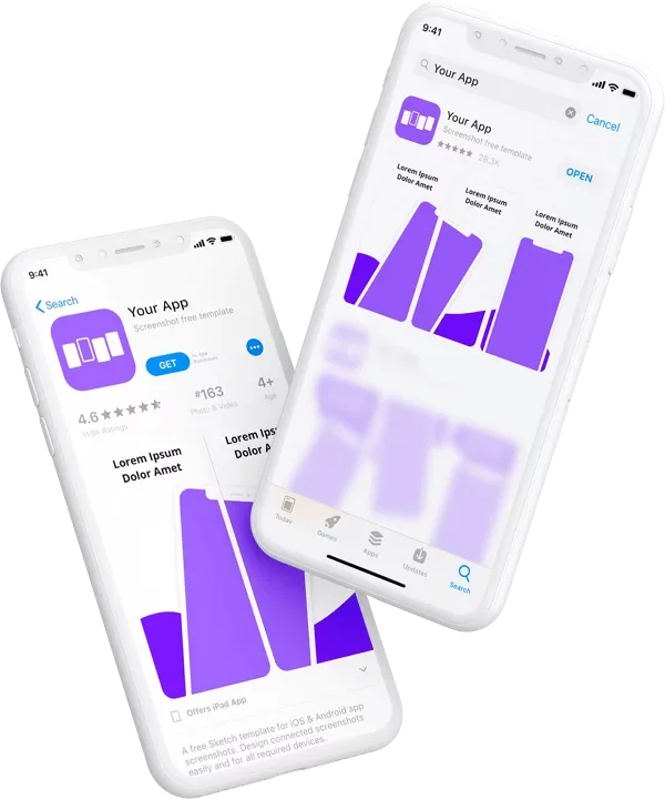 Mobile applications — original website imagery