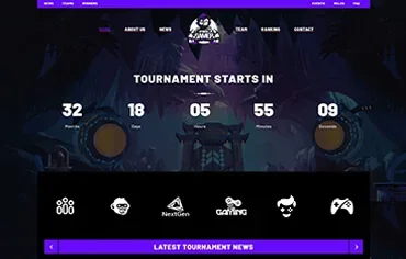 Website development portfolio — gaming website